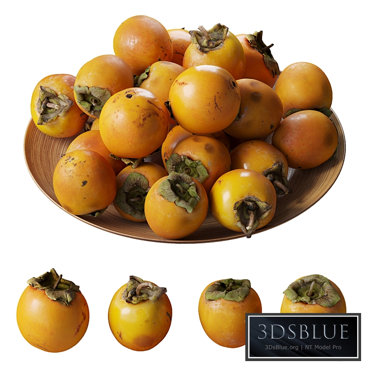 Persimmon kinglet on a platter 3DS Max - thumbnail 3