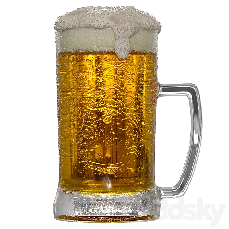 Pint of beer 3DS Max - thumbnail 1