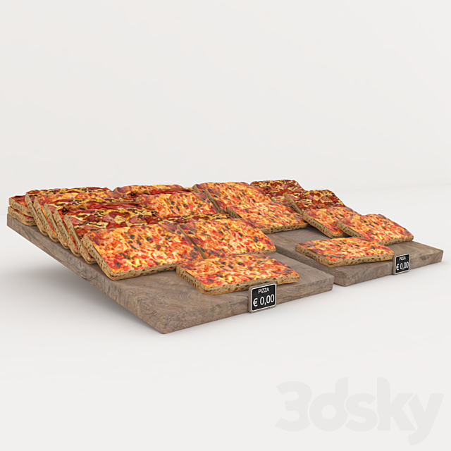 Pizza – slice of pizza 3ds Max - thumbnail 1