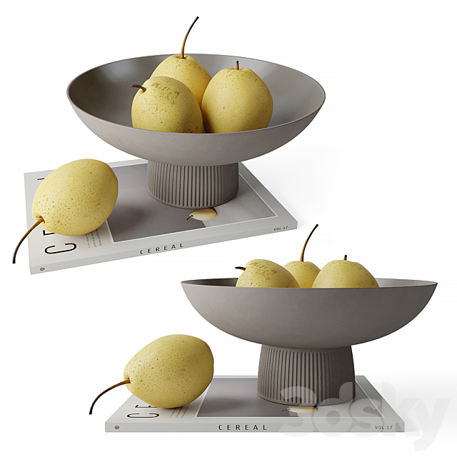 Poets Dream Fruit Bowl 3ds Max - thumbnail 1