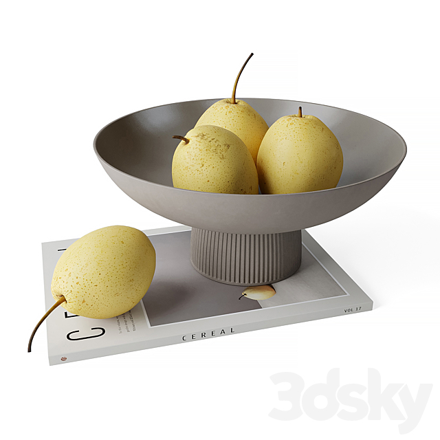 Poets Dream Fruit Bowl 3ds Max - thumbnail 2