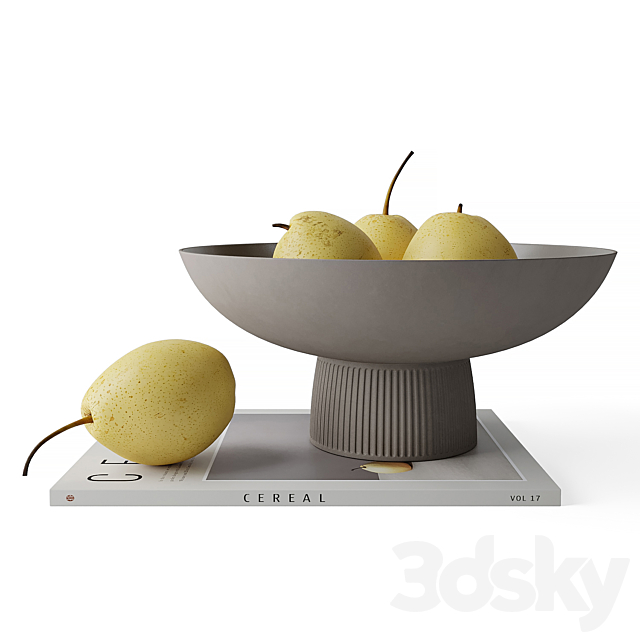 Poets Dream Fruit Bowl 3ds Max - thumbnail 3