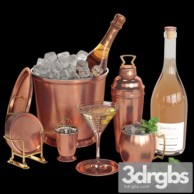 Potterybarn copper bar accessories 3dsmax Download - thumbnail 1