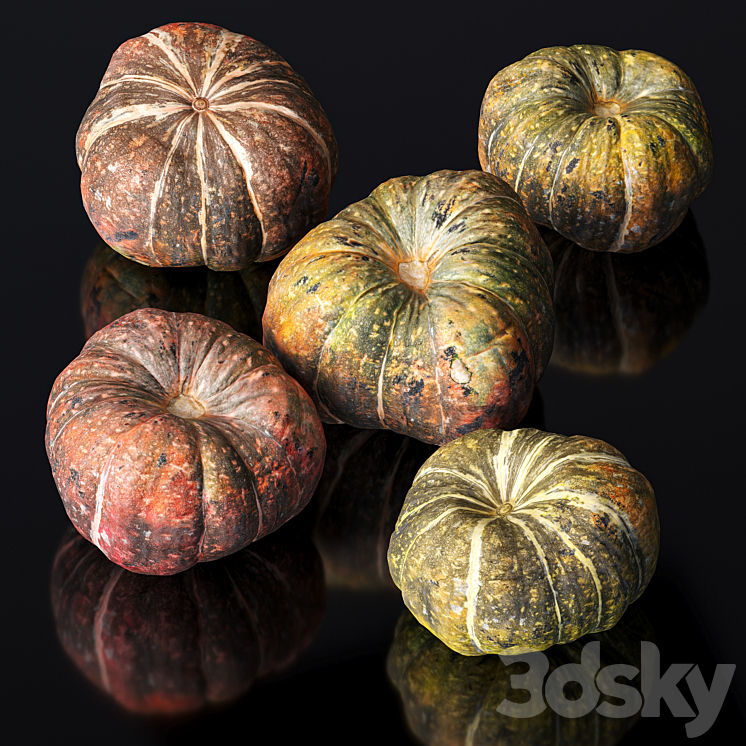 Pumpkin. 5 models 3DS Max - thumbnail 1