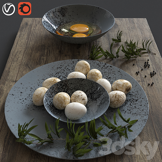 quail eggs 3DSMax File - thumbnail 2