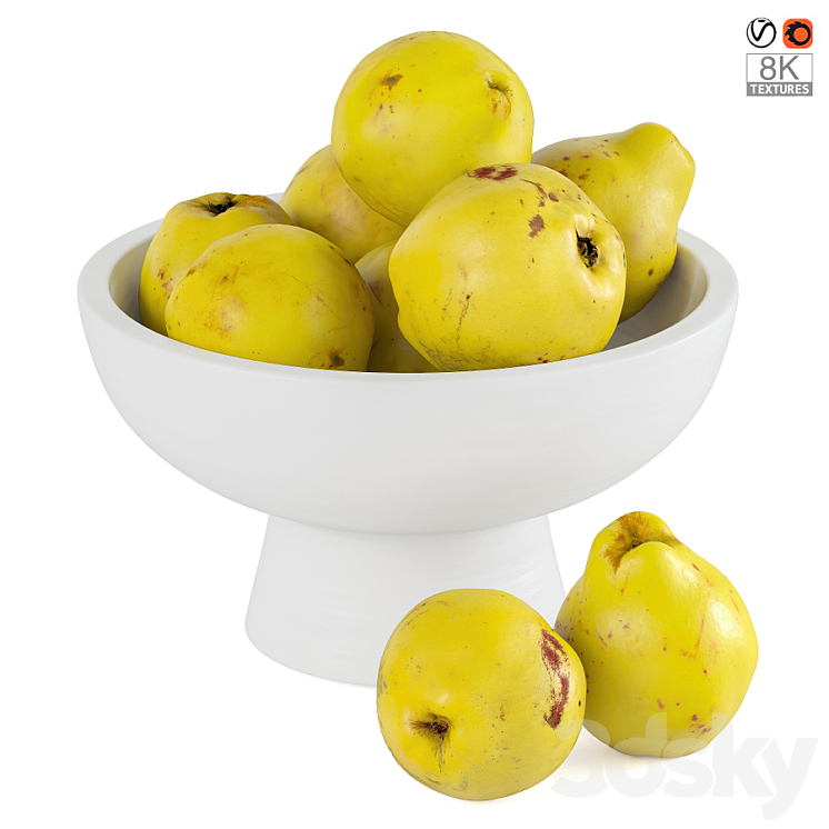 Quinces in a vase 3DS Max - thumbnail 1