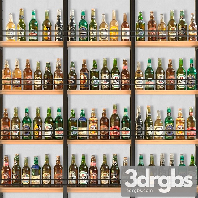 Rack with beer. alcohol 3dsmax Download - thumbnail 1