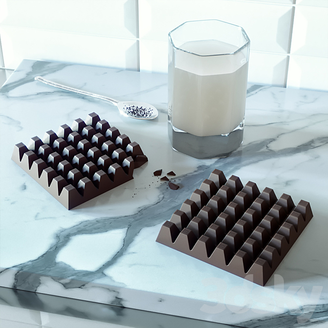 Ritter Sport Chocolate 3DSMax File - thumbnail 1