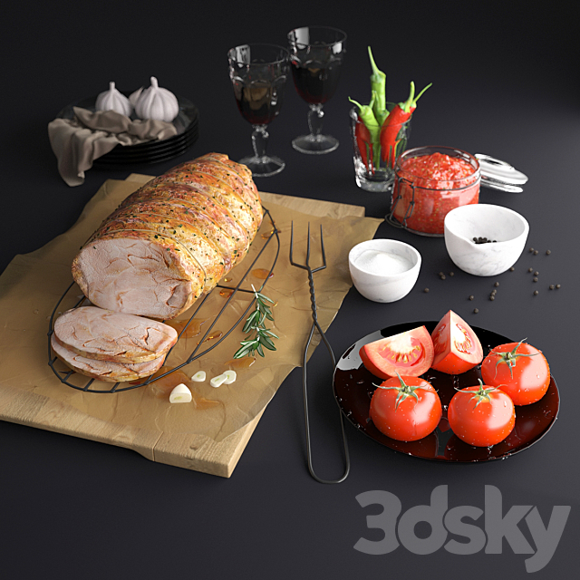 Roast Pork 3DSMax File - thumbnail 1