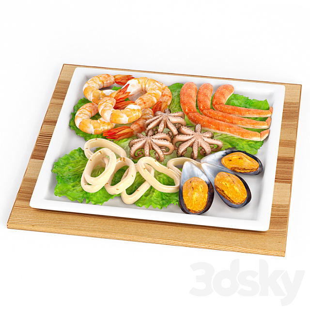 Seafood for breakfast 3ds Max - thumbnail 1