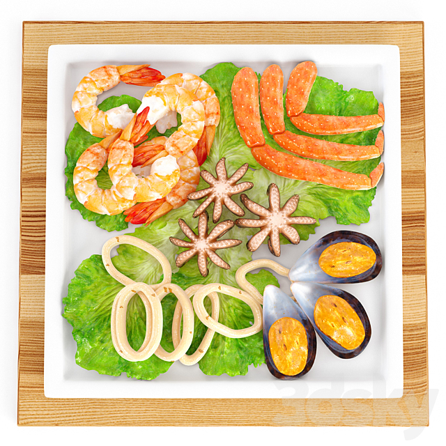 Seafood for breakfast 3ds Max - thumbnail 2