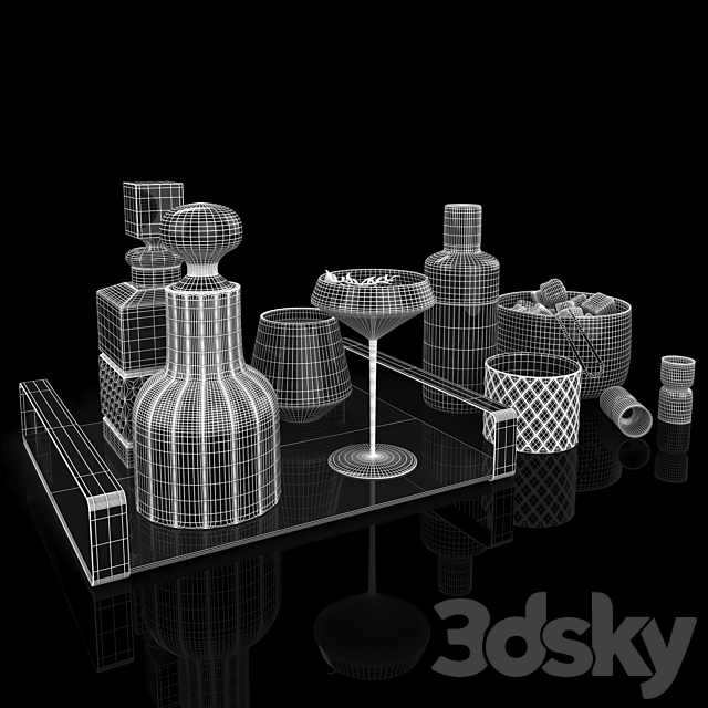 sebastian decanter whiskey set 3DSMax File - thumbnail 3