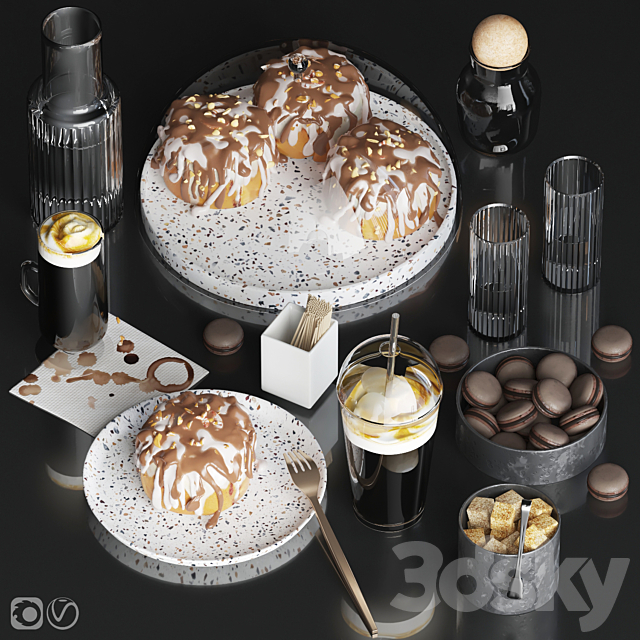 Serving for cafe restaurant 8 3ds Max - thumbnail 1