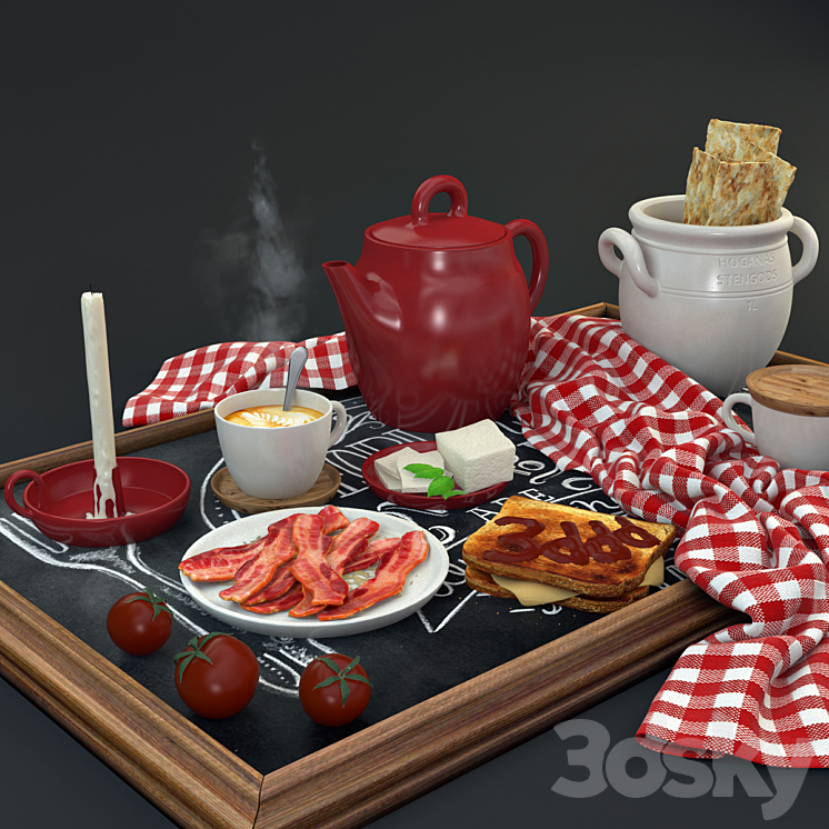 Set champion Breakfast 3DS Max - thumbnail 1