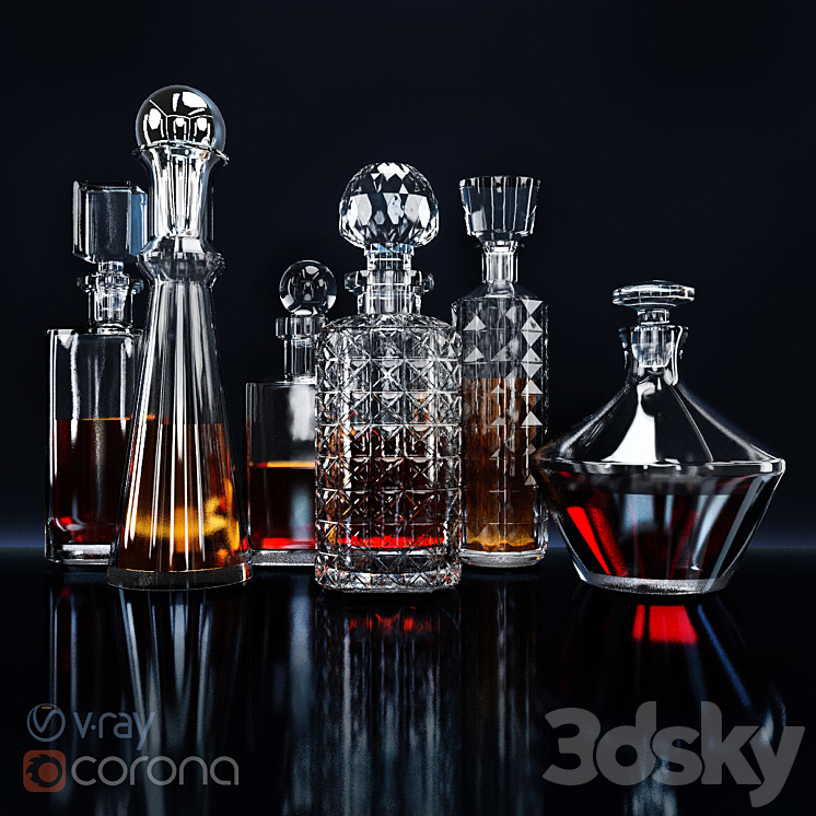 Set for whiskey bar 3DS Max - thumbnail 1