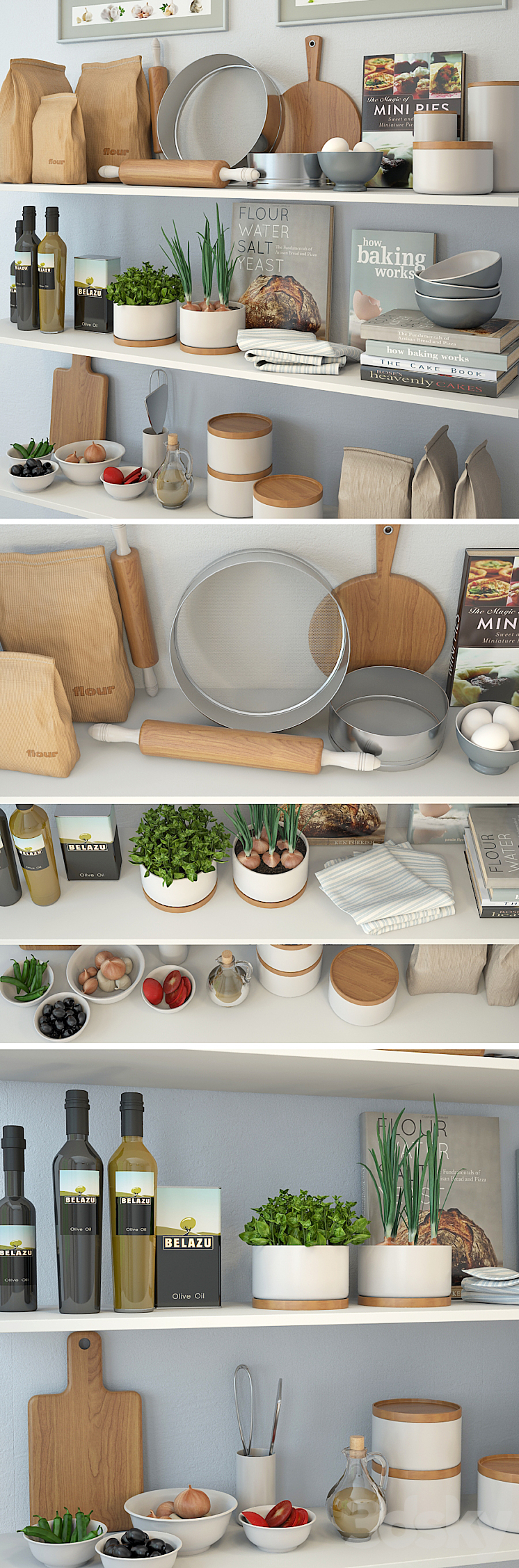 Set J17 cuisine 3DS Max - thumbnail 2