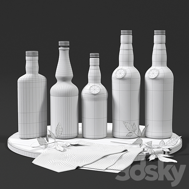 Set of bottles 02 3DSMax File - thumbnail 2