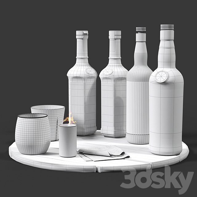 Set of bottles 03 3DSMax File - thumbnail 2