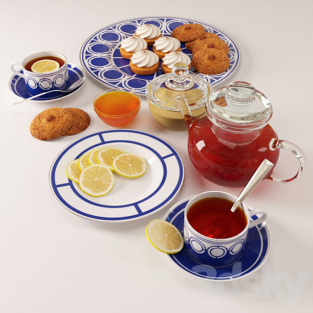 Set “Tea Party” 3DSMax File - thumbnail 1