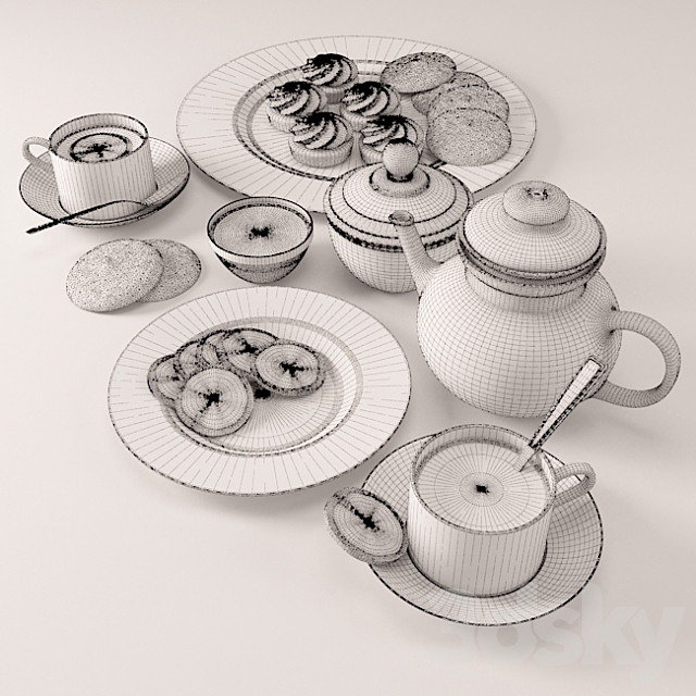 Set “Tea Party” 3DSMax File - thumbnail 2