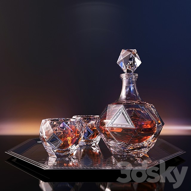 Set whiskey HAVANA 3DSMax File - thumbnail 1