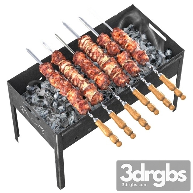 Shish Kebab Grill 3dsmax Download - thumbnail 1