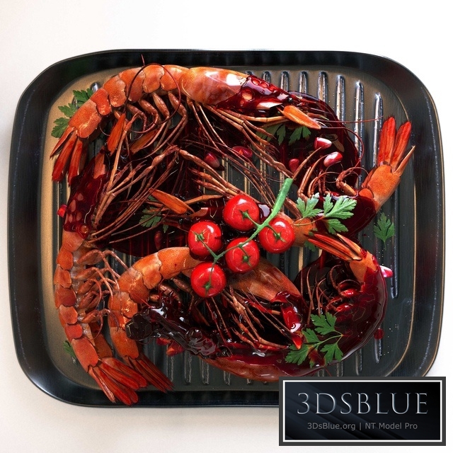 shrimp dish 3DS Max - thumbnail 3