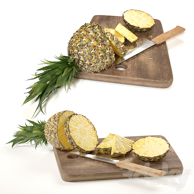 Sliced pineapple 3DSMax File - thumbnail 2