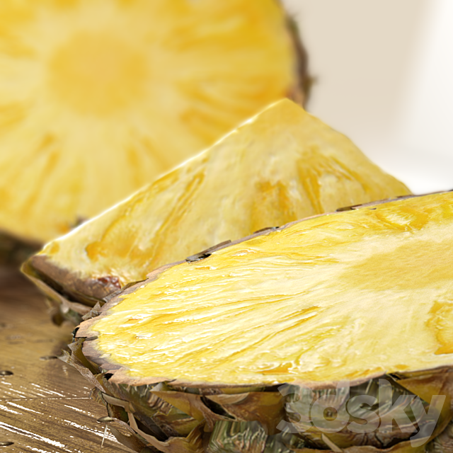 Sliced pineapple 3DSMax File - thumbnail 3