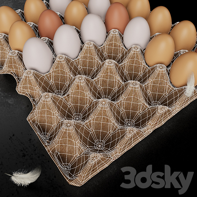 Sontainer for eggs 3DS Max Model - thumbnail 2