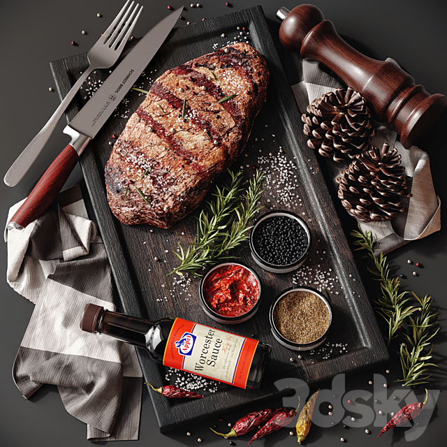 Steak 3DS Max Model - thumbnail 1