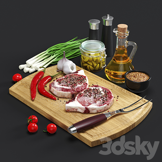 Still Life: Black Angus Steak 3ds Max - thumbnail 2