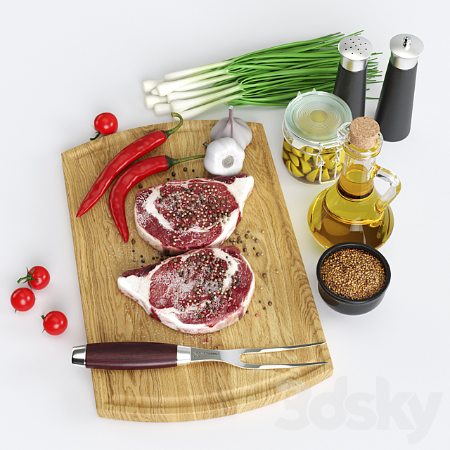 Still Life: Black Angus Steak 3ds Max - thumbnail 3