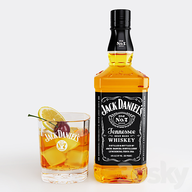 Still Life Whiskey Set 3ds Max - thumbnail 1