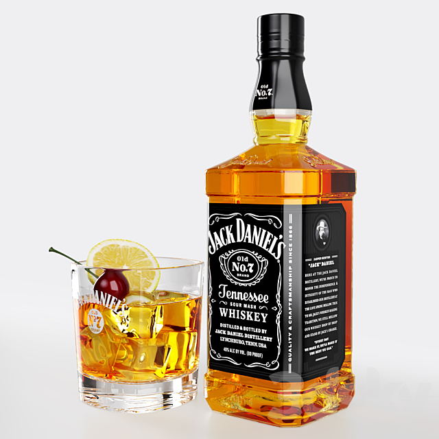 Still Life Whiskey Set 3ds Max - thumbnail 2