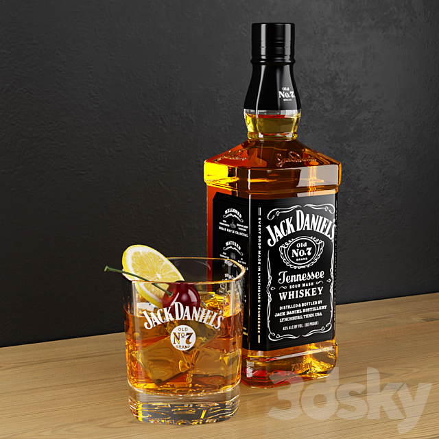 Still Life Whiskey Set 3ds Max - thumbnail 3