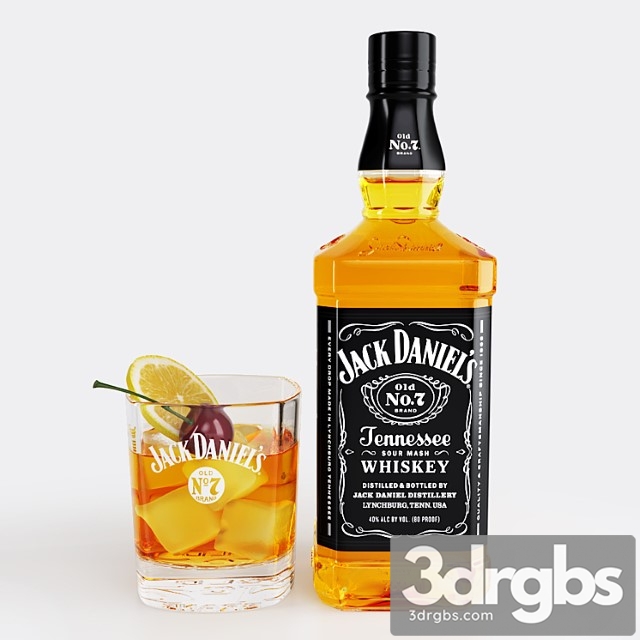 Still life whiskey set 3dsmax Download - thumbnail 1