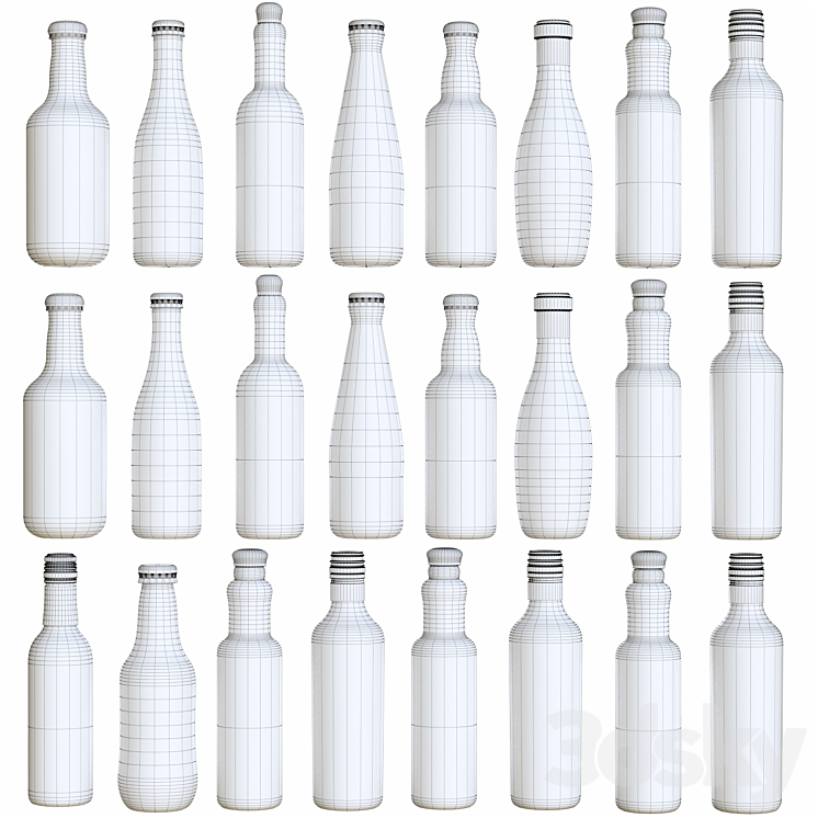 StoreBottleSet2 3DS Max - thumbnail 2