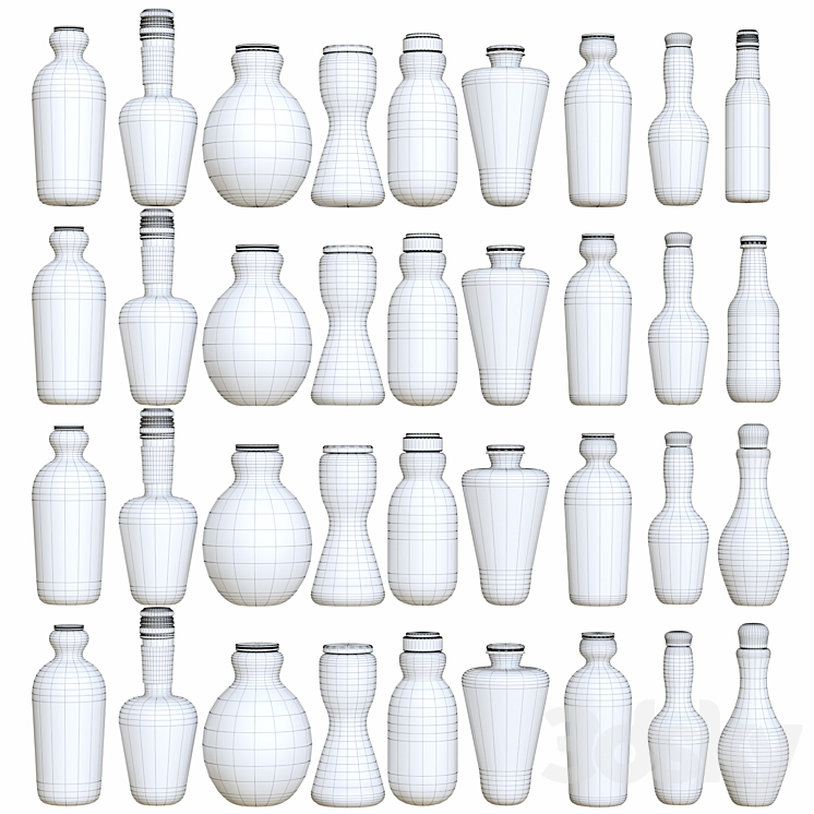 StoreBottleSet3 3DS Max - thumbnail 2