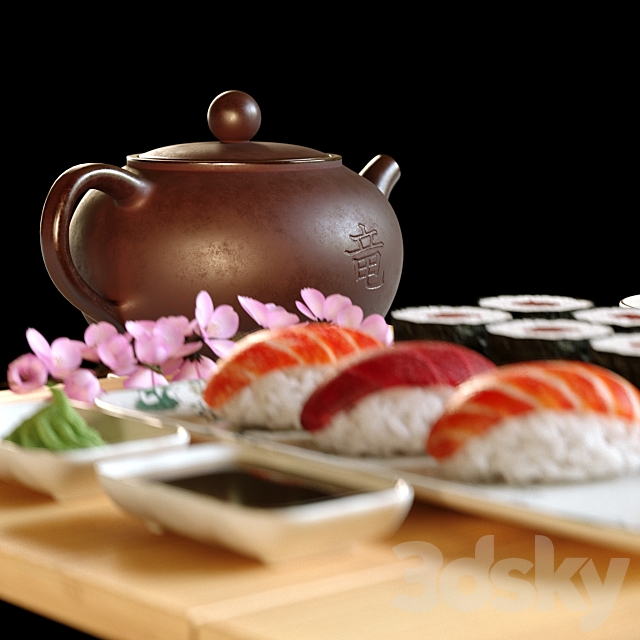 Sushi Maki (Japanese food set) 3DSMax File - thumbnail 4