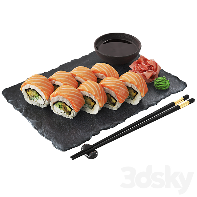 Sushi rolls philadelphia 3DSMax File - thumbnail 1