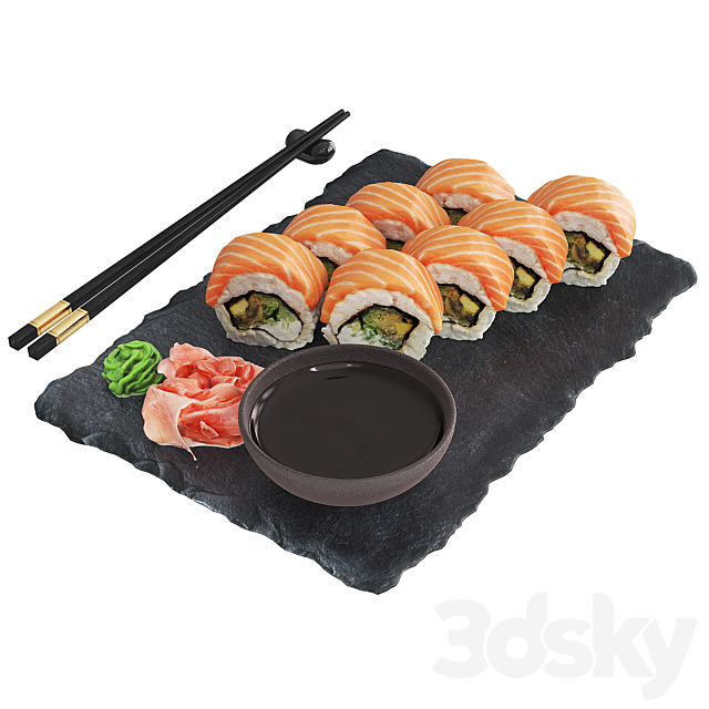 Sushi rolls philadelphia 3DSMax File - thumbnail 3