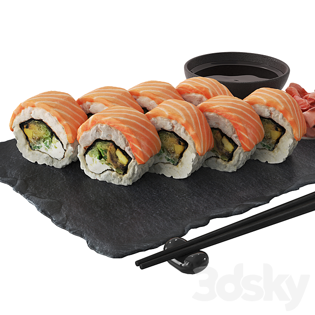 Sushi rolls philadelphia 3DSMax File - thumbnail 4