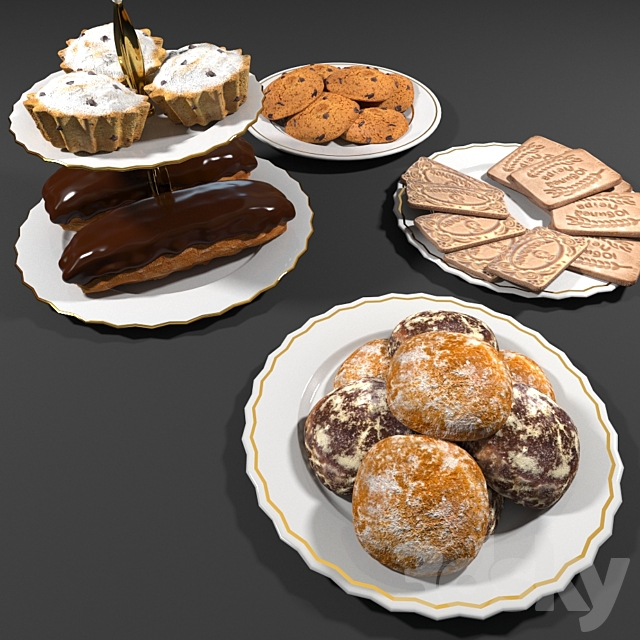 Sweets (set of baking) 3DSMax File - thumbnail 2