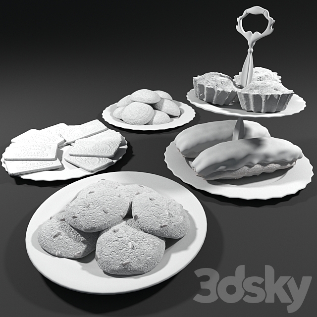 Sweets (set of baking) 3DSMax File - thumbnail 3