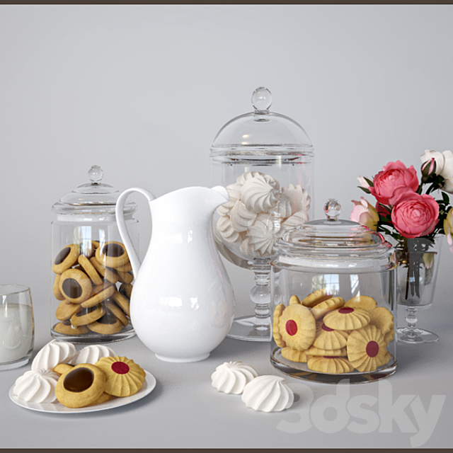 Sweets with milk 3DSMax File - thumbnail 1