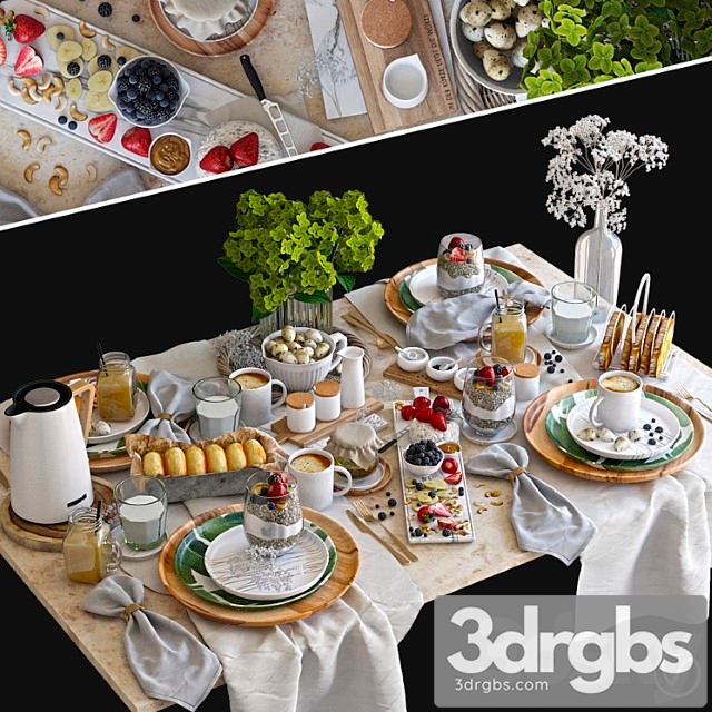 Table setting 37. breakfast – 4. v-ray 3dsmax Download - thumbnail 1