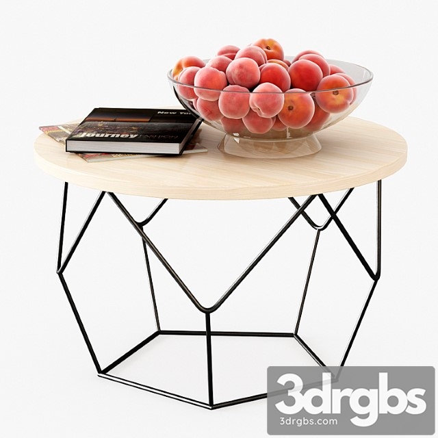 Table with peaches 3dsmax Download - thumbnail 1