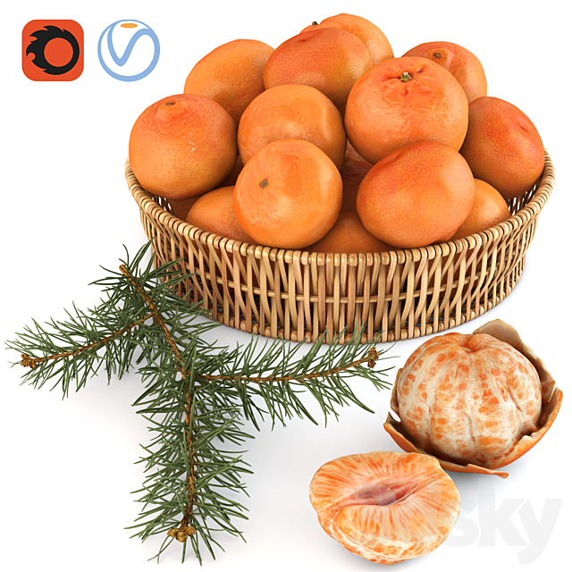 Tangerines 3ds Max - thumbnail 1