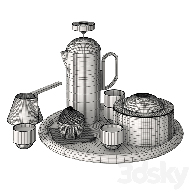 Tom Dixon Brew Cafetiere 3ds Max - thumbnail 2